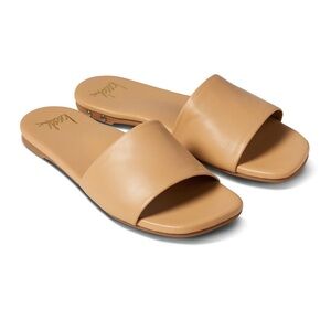NWOB Beek Anthropologie Honeybird Honey Brown Leather Slide Sandals 9 $230